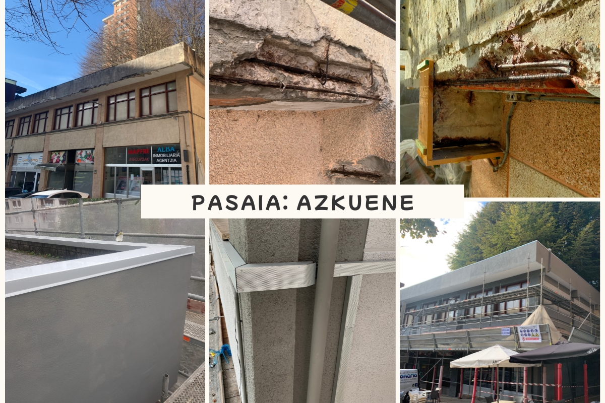 Reparación estructura de hormigón edificio Pasaia | Rehabilitación de fachadas Pasaia Gipuzkoa | Eraitek Soluciones